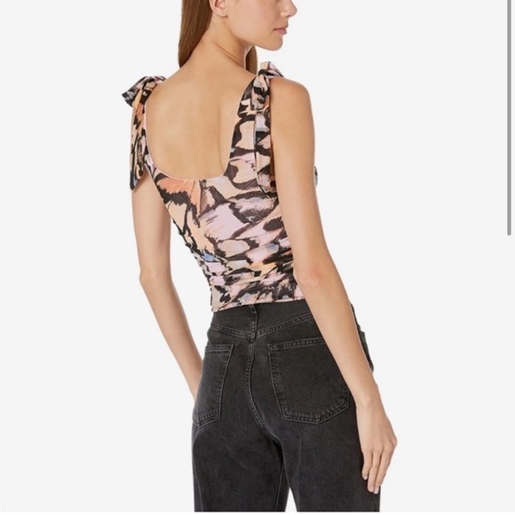 Free People Avenue Ribbon Tank Top Pink Combo Size Medium M NEW Y2K - Picture 3 of 12